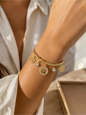 Gold Women’s Charm Bracelet every day wear